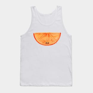 Watercolor Orange - A Cute Orange Slice Tank Top